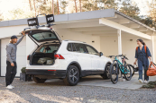 The Thule OutWay Platform allows boot access when no bikes are fitted