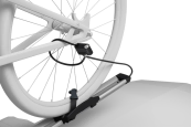 The Thule UpRide features a locking cable for the rear wheel