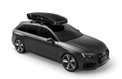 Thule Vector Medium - Front Diagonal View Mount On Vehicles Roof Rack