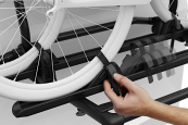 The Thule WanderWay include adjustable wheel straps