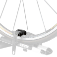 The Thule bike Wheel Adapter fitted to the wheel straps