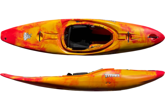 The Titan Nymph half slice white water kayak