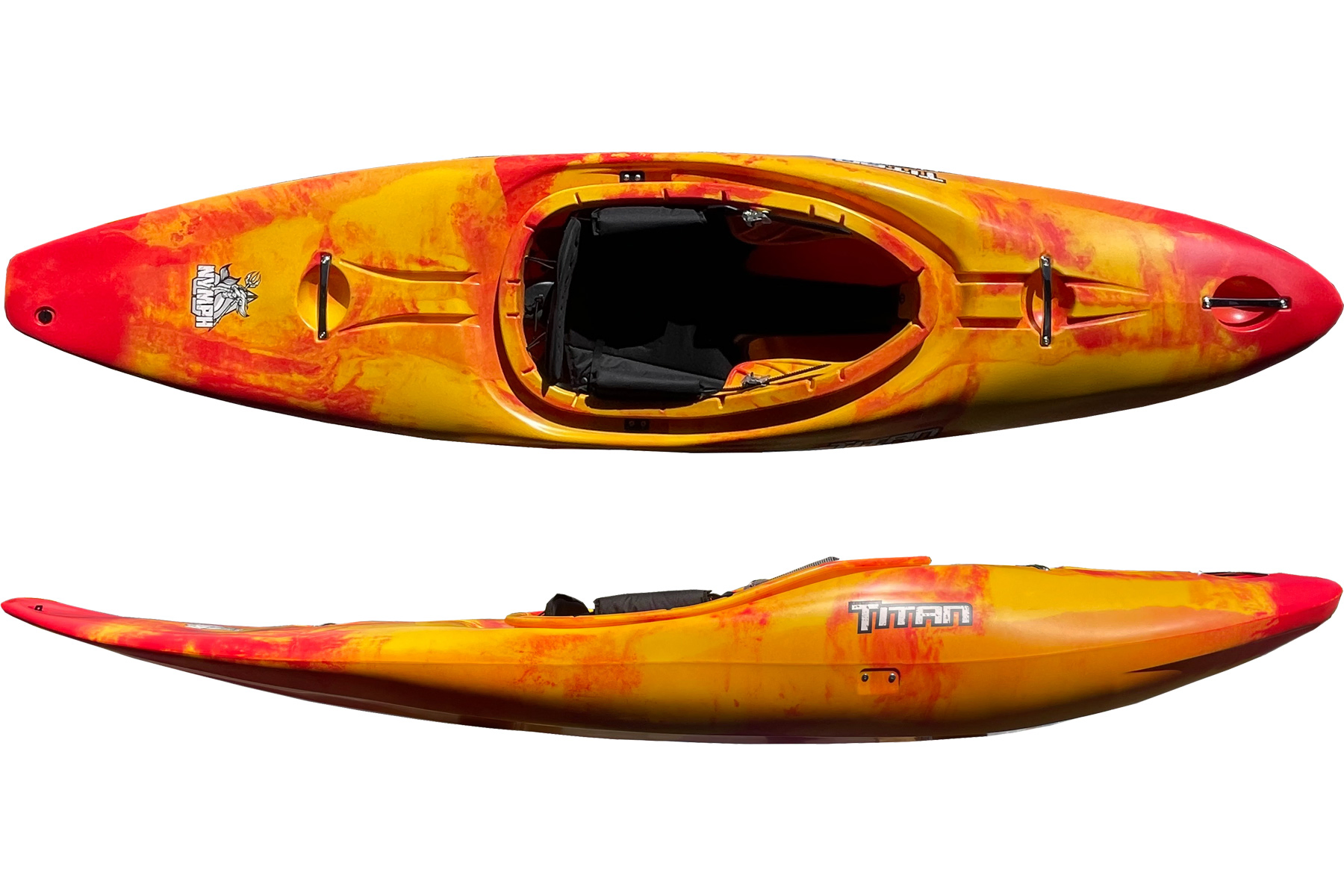 The Titan Nymph half slice white water kayak