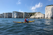 Valley Sirona sea kayaking on the South Coast, UK
