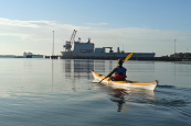 Valley Sirona paddling on flat waters