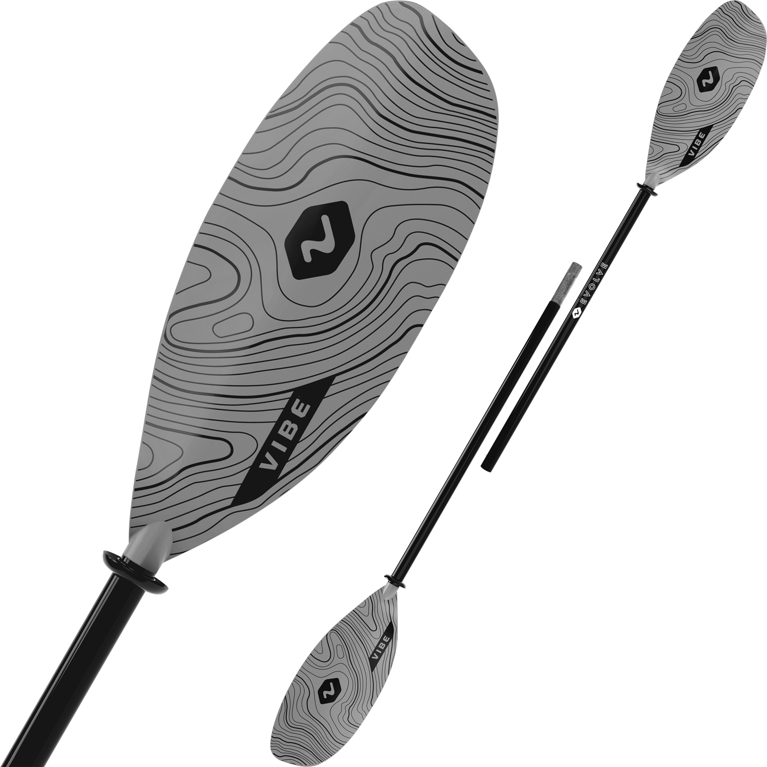 Grey vibe evolve adustable length paddle