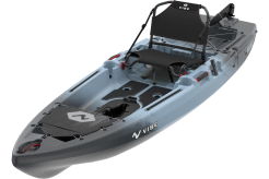 The Vibe Makana 100 Fishing kayak shown in the Slate Blue colour