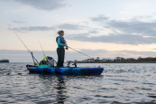 Stand-up fishing on the Vibe Sea Ghost 110 kayak