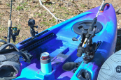The accessory tracks on the Vibe Yellowfin 100 kayak