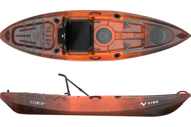 The Vibe Kayaks Yellowfin 100 in the Wildfire colour