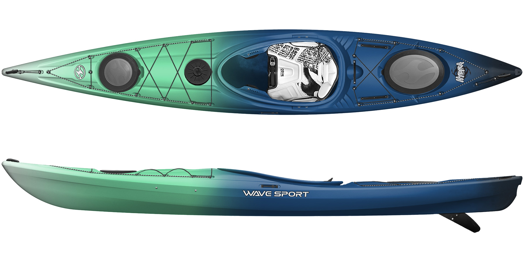 Wave Sport Hydra 125 Kayak in Midnight Mist