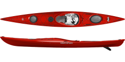 black and red 15 ft touring kayak from UK wave sport