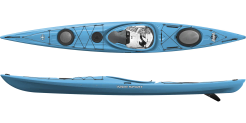 blue triple layer touring kayak from wave sport UK